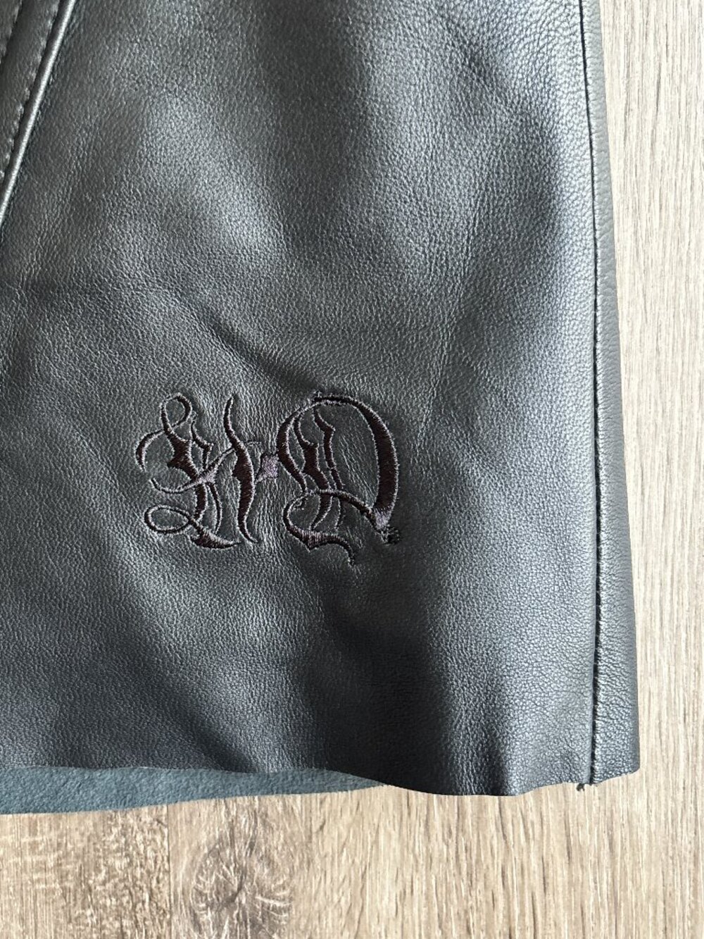 Harley Davidson Vintage YTK Leather Mini Skirt Size 2 - Picture 8 of 10